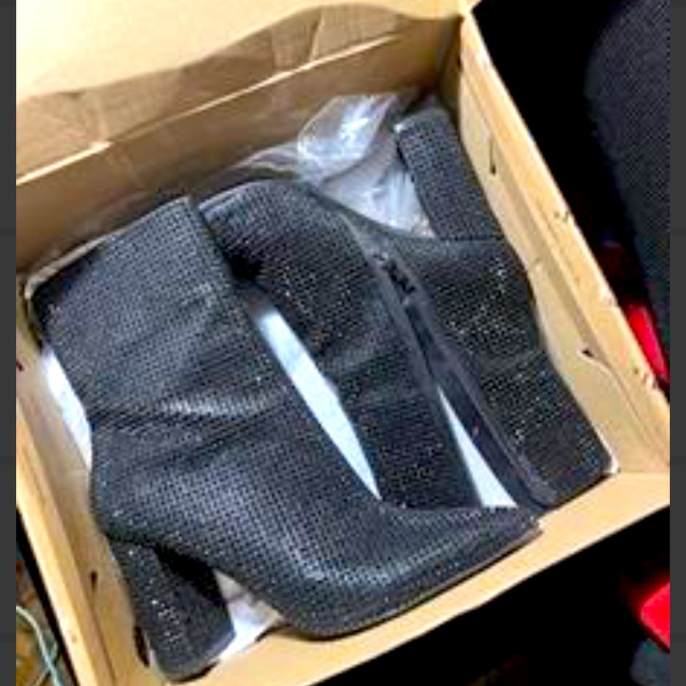 Black Shimmer Sand Fabric Boots 9M